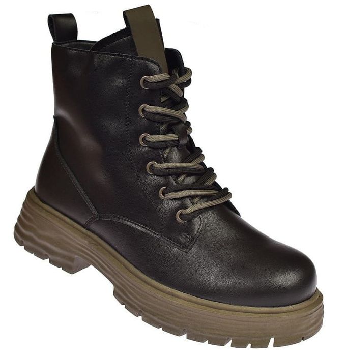 Glany damskie trzewiki ze skóry workery na suwak B-3-1335 bk roz. 40