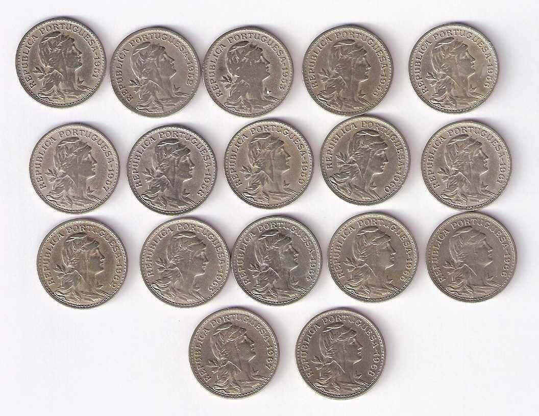 Moedas 50 centavos 1951 a 1968 série completa