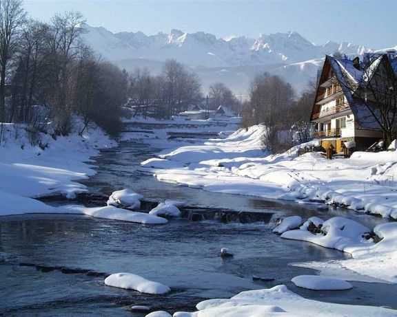 Święta z Mikołajem, wigilia przy kominku w górach, blisko Zakopane
