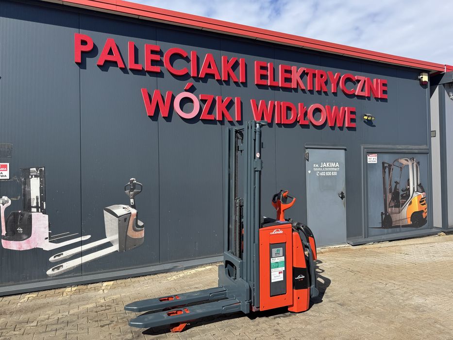 Paleciak elektryczny Linde L 14 Ap 480 cm Jak Nowy 1400 kg wózek Linde