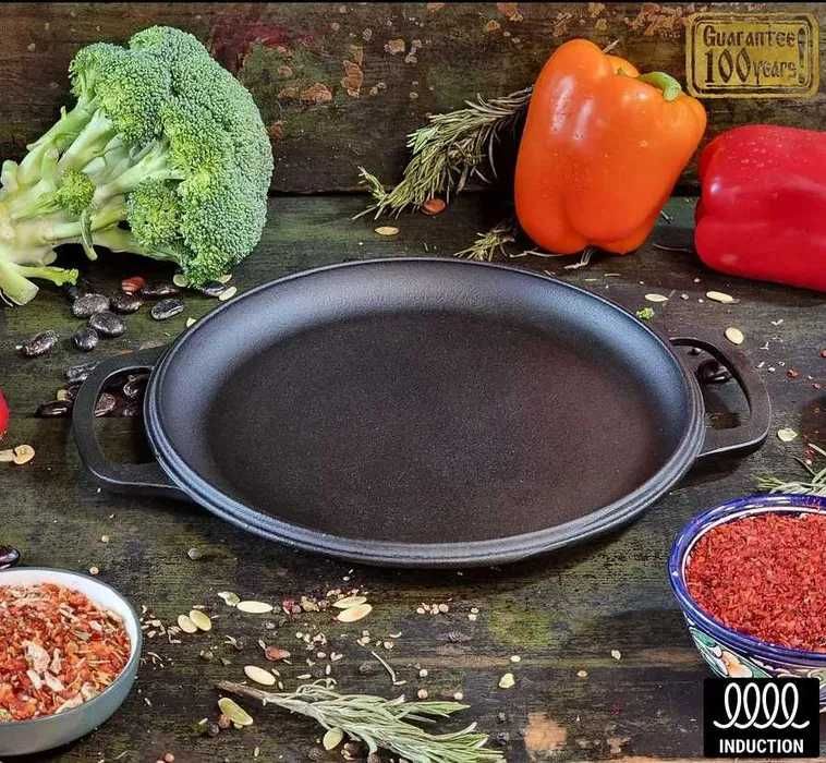 Котелок 4л, Ø24 см, вага 4,58 кг чавунний з кришкою-сковородкою (V4CP)