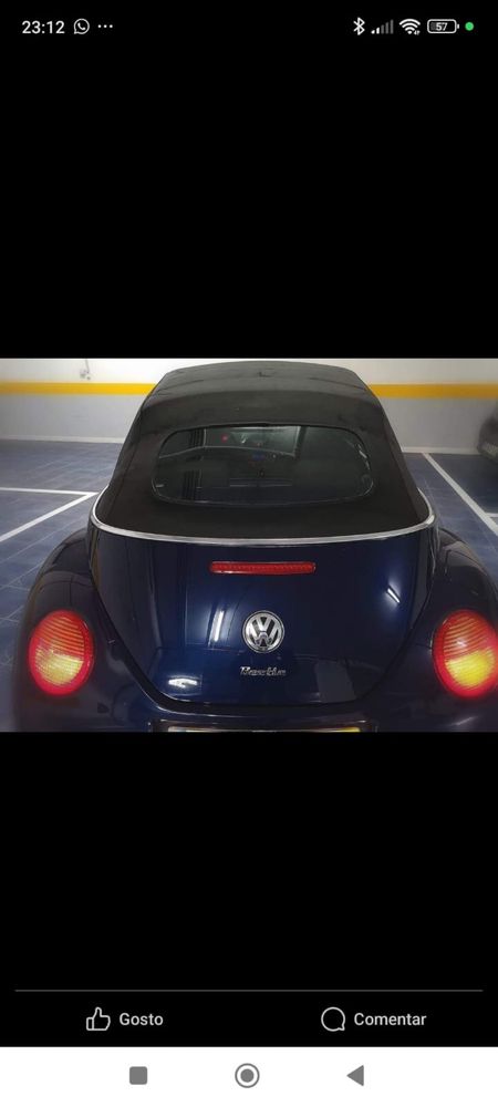 Vw New Beetle cabrio de garagem com protecao ceramica na pintura unico