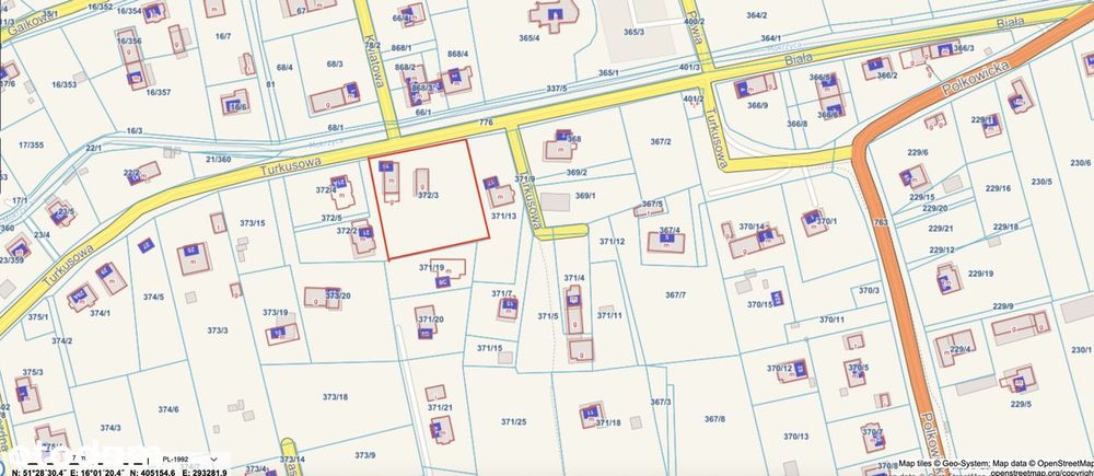 Działka inwestycyjna z pozwoleniem na budowę 4 segmentów – Sobin