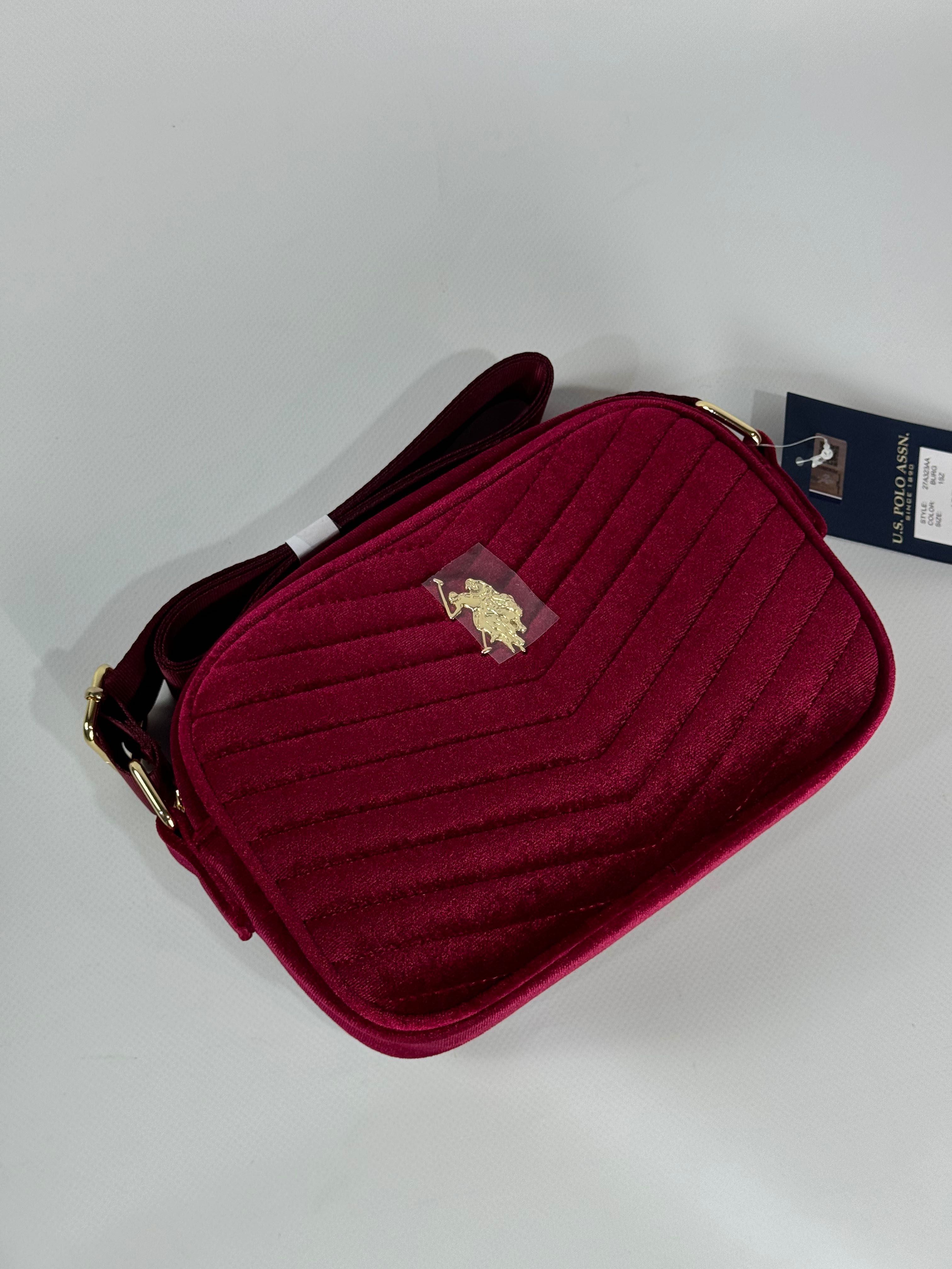 Жіноча бархатна сумка кросбоді Crossbody U.S. POLO ASSN. Оригінал