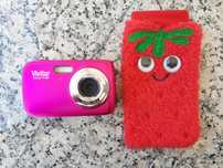 Vendo máquina fotográfica kids com bolsa.