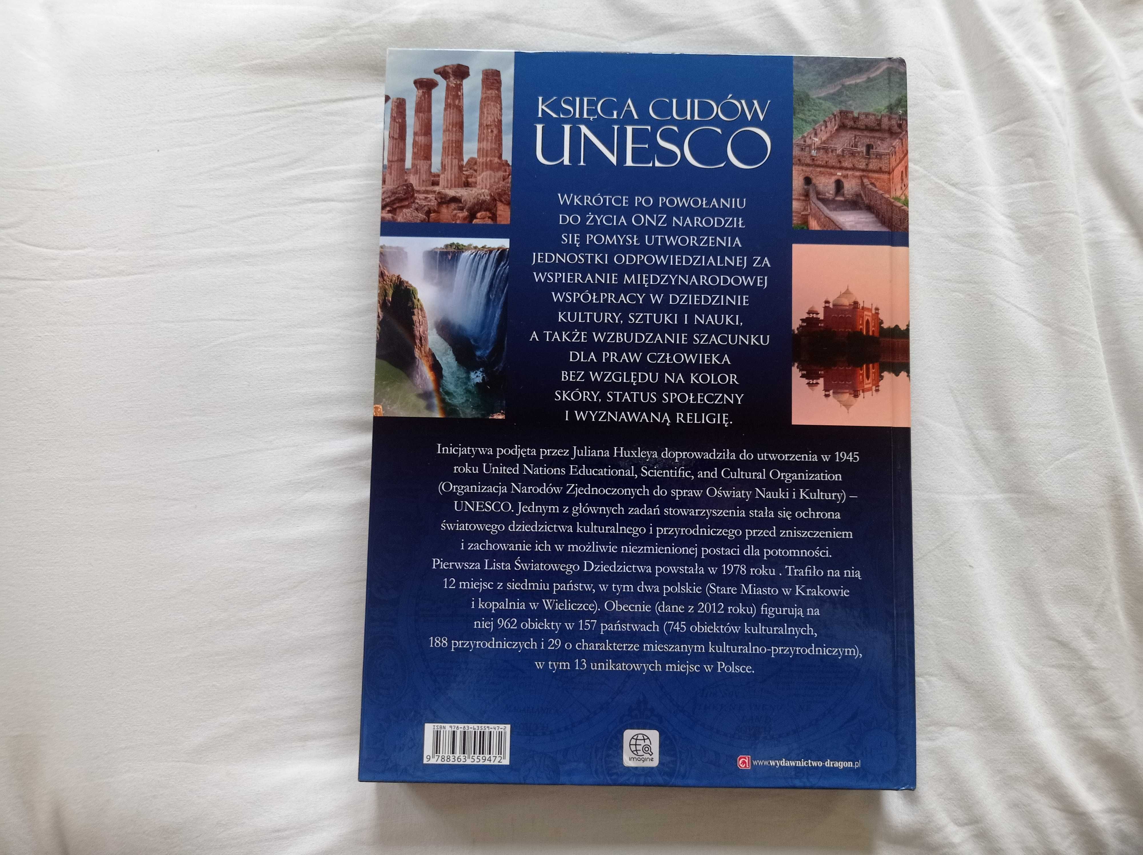 Księga Cudów Unesco jak nowa Wydawnictwo Dragon twarda okładka