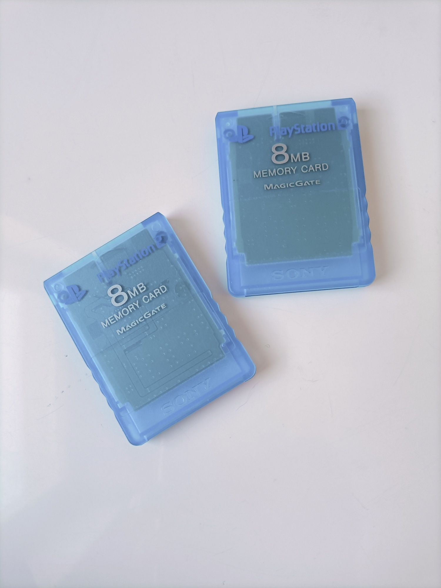 Oryginalne karty pamięci PS2 PlayStation 2 Cristal Blue 8 MB