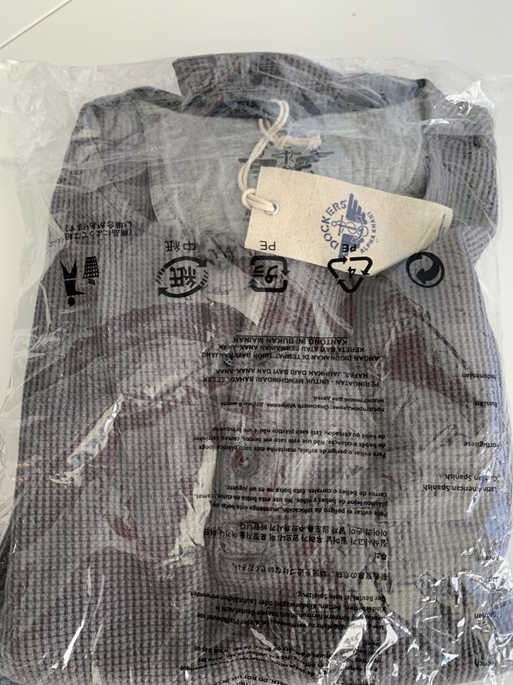 Camisa / Henley shirt Dockers , cinza tam S - nova