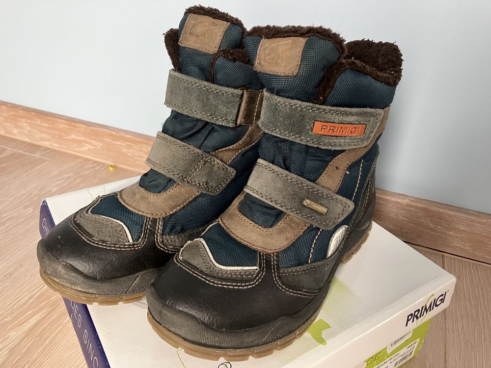 Buty zimowe PRIMIGI r 34 śniegowce, kozaki, skórzane, gore-tex