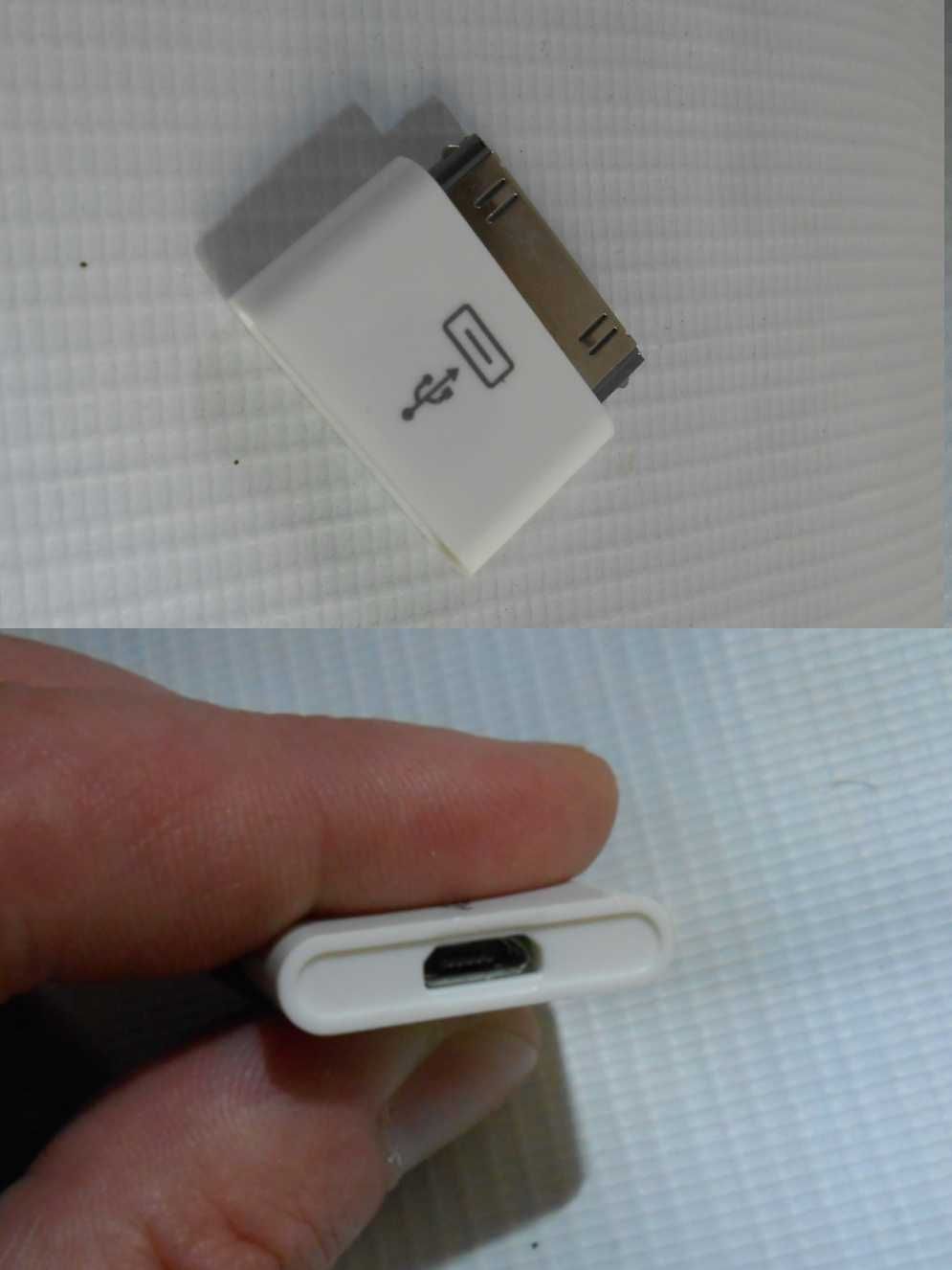 США адаптер переходник Micro USB to Apple lightning / 30-pin connector