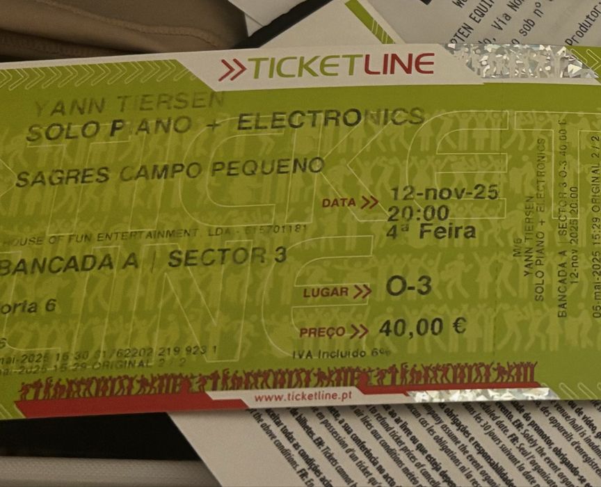 Bilhetes Yann Tiersen Lisboa