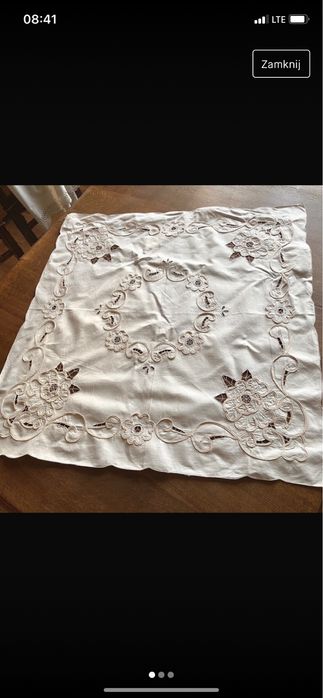 Obrus kwadratowy ecru