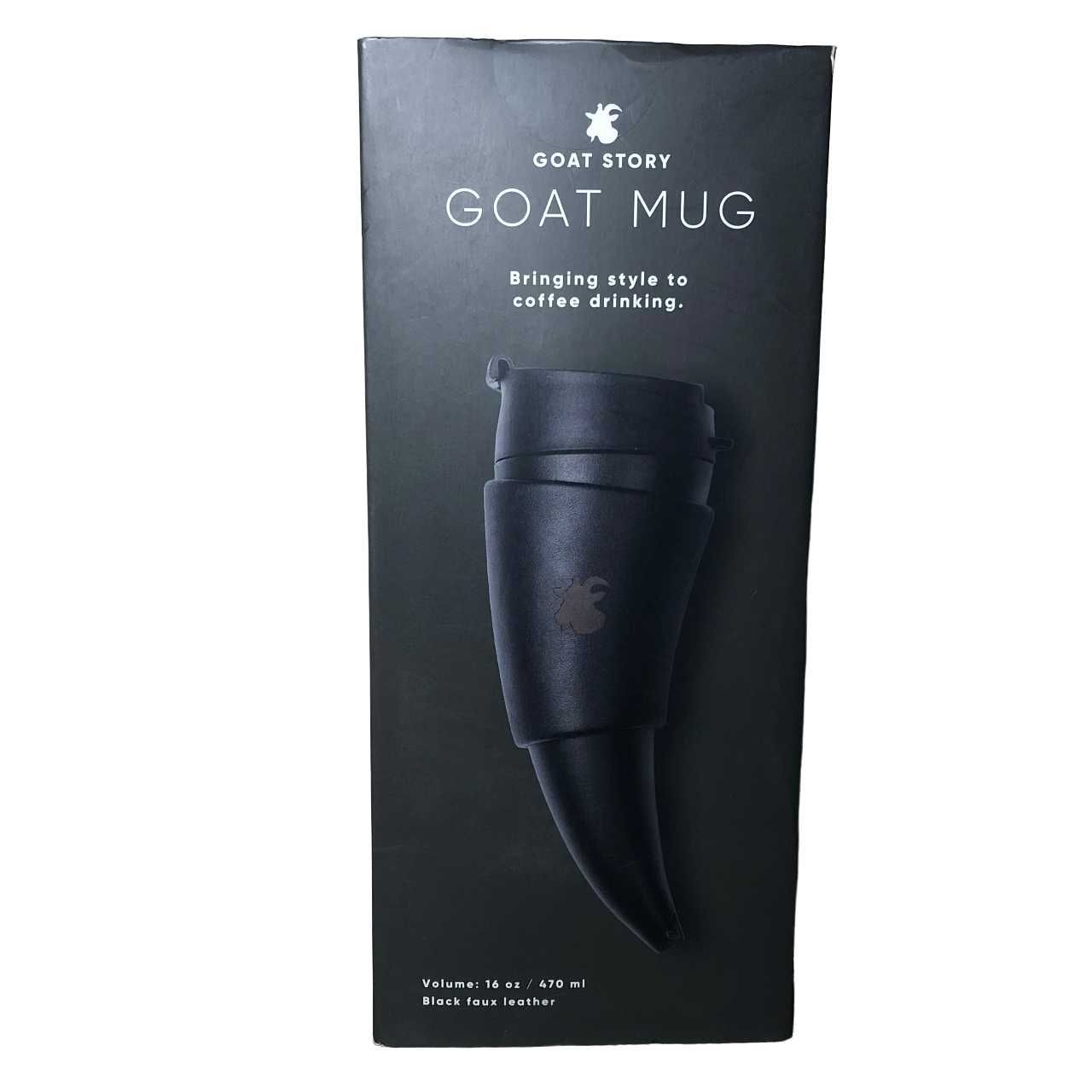 853 Kubek Turystyczny Goat Mug Black Róg Nordycki Wikinga 470ml