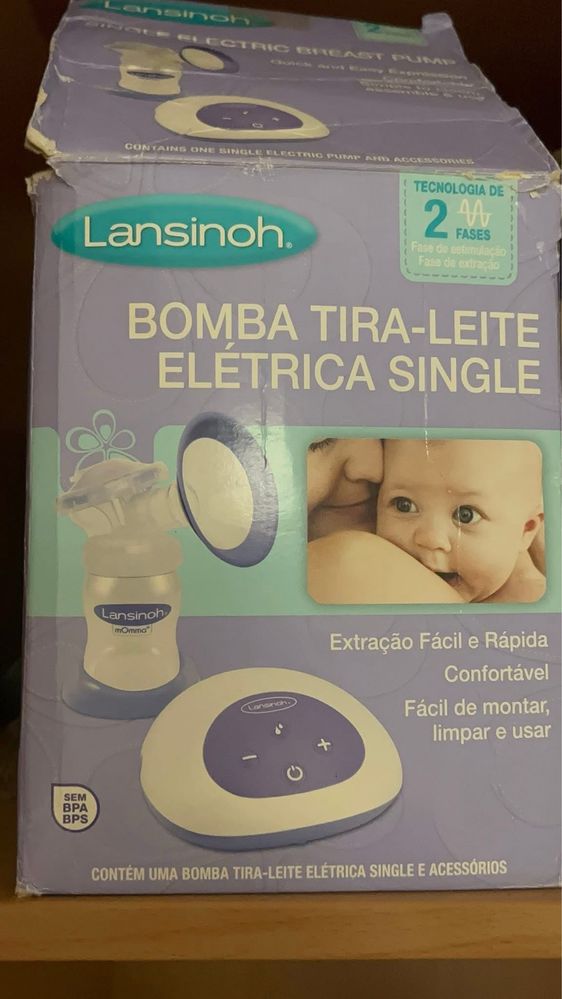 Bomba eletrica e manual de tirar leite