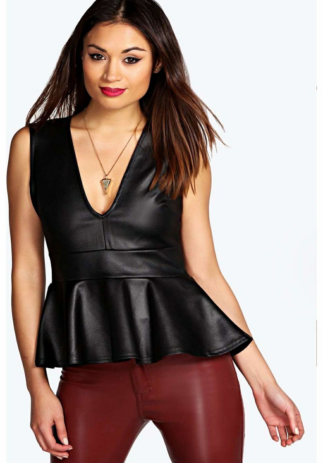 Top peplum da Boohoo