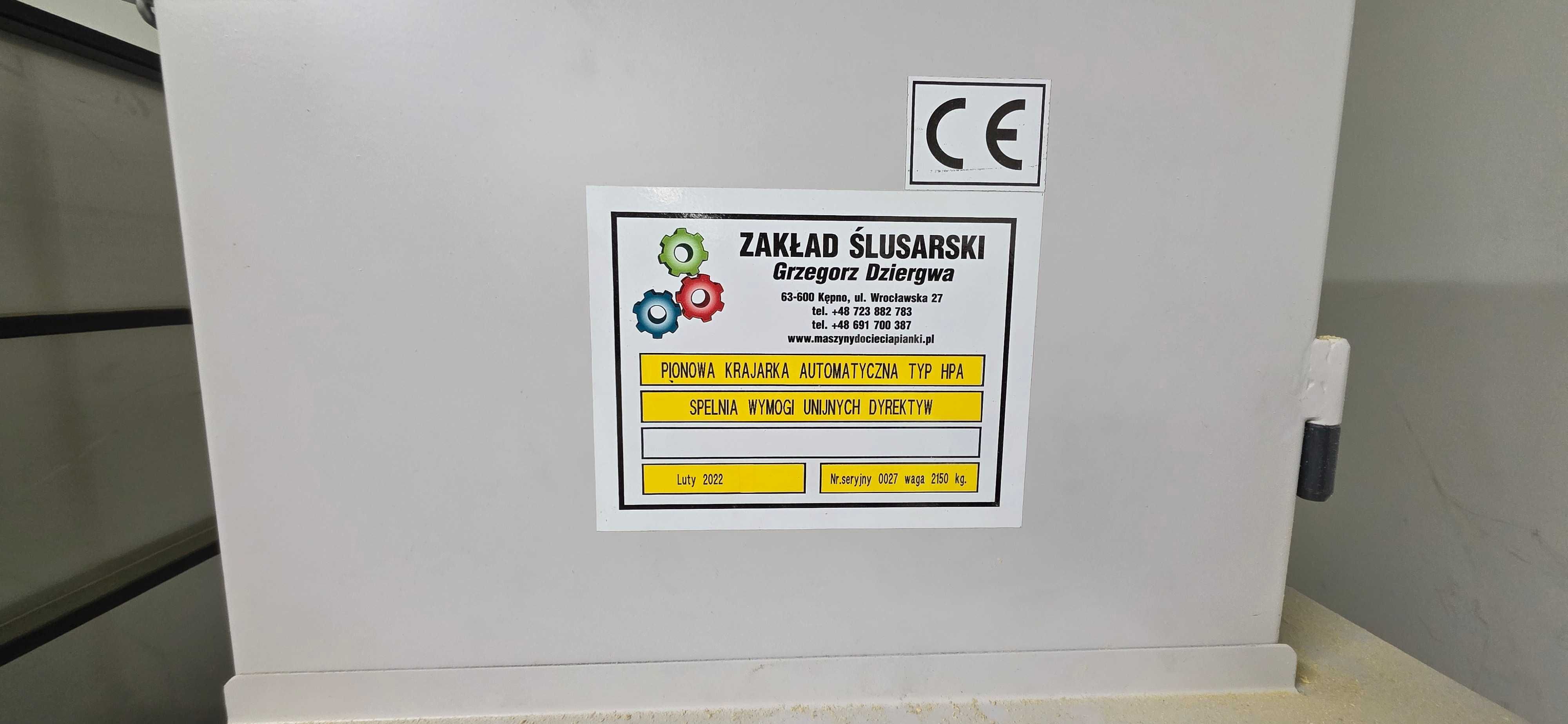 Krajarka Automatyczna Hybrydowa CNC do pianki poliuretanowej