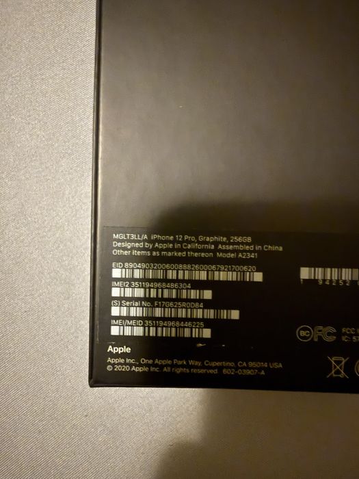 Iphone 12 pro Graphite 256GB