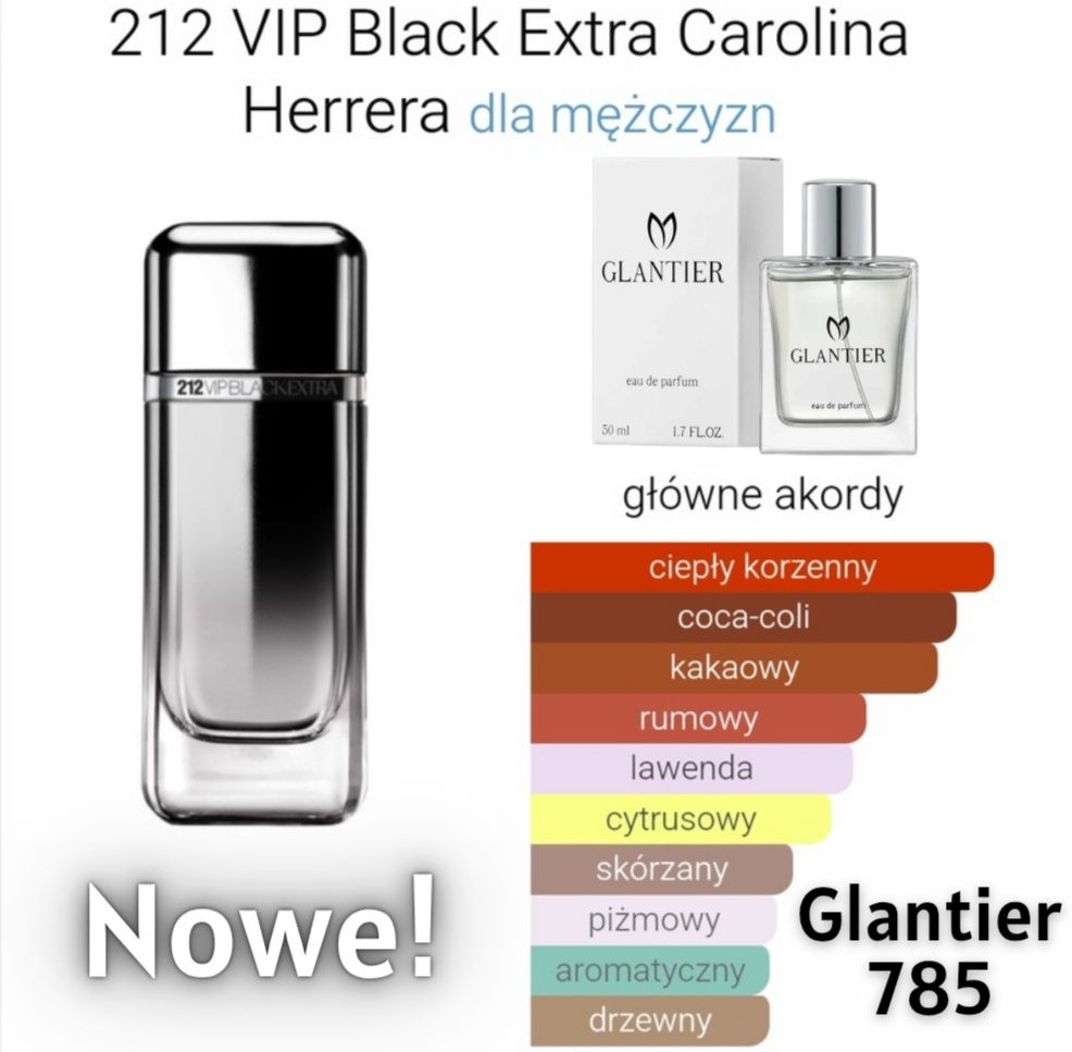 Perfumy męskie Glantier 785 Okazja! Pojemność 50ml
