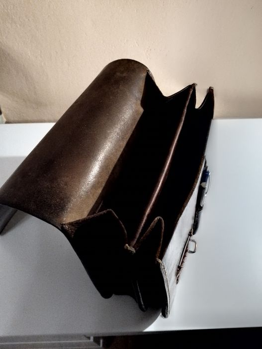 Torba  połowa skórzana