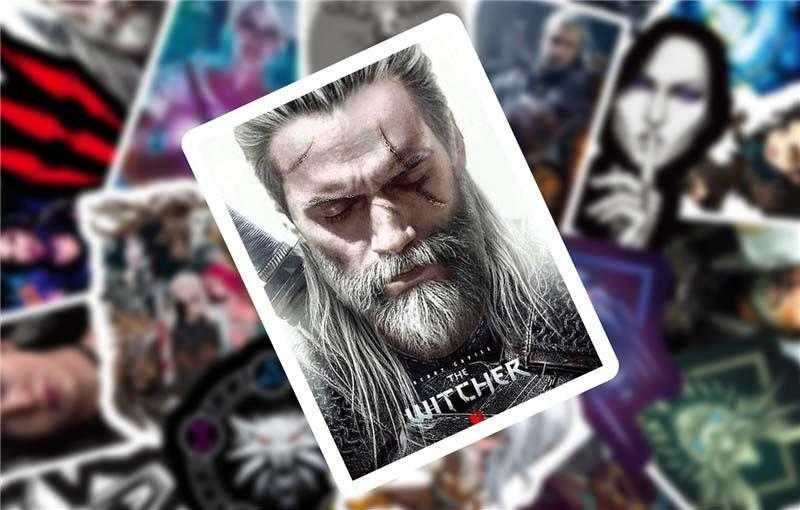Сет 50шт/набор! Пак наклеек "Ведьмак" виниловых стикеров Witcher игры