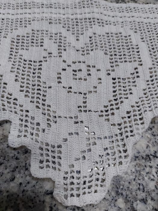 Renda de croché para saia branca rancho (4metros)