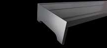 Nóżki do profilu aluminiowego 160mm CZARNE kompl. 2szt - wysokość 77mm