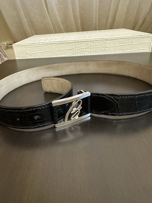 Оригинальный ремень Brioni из крокодила