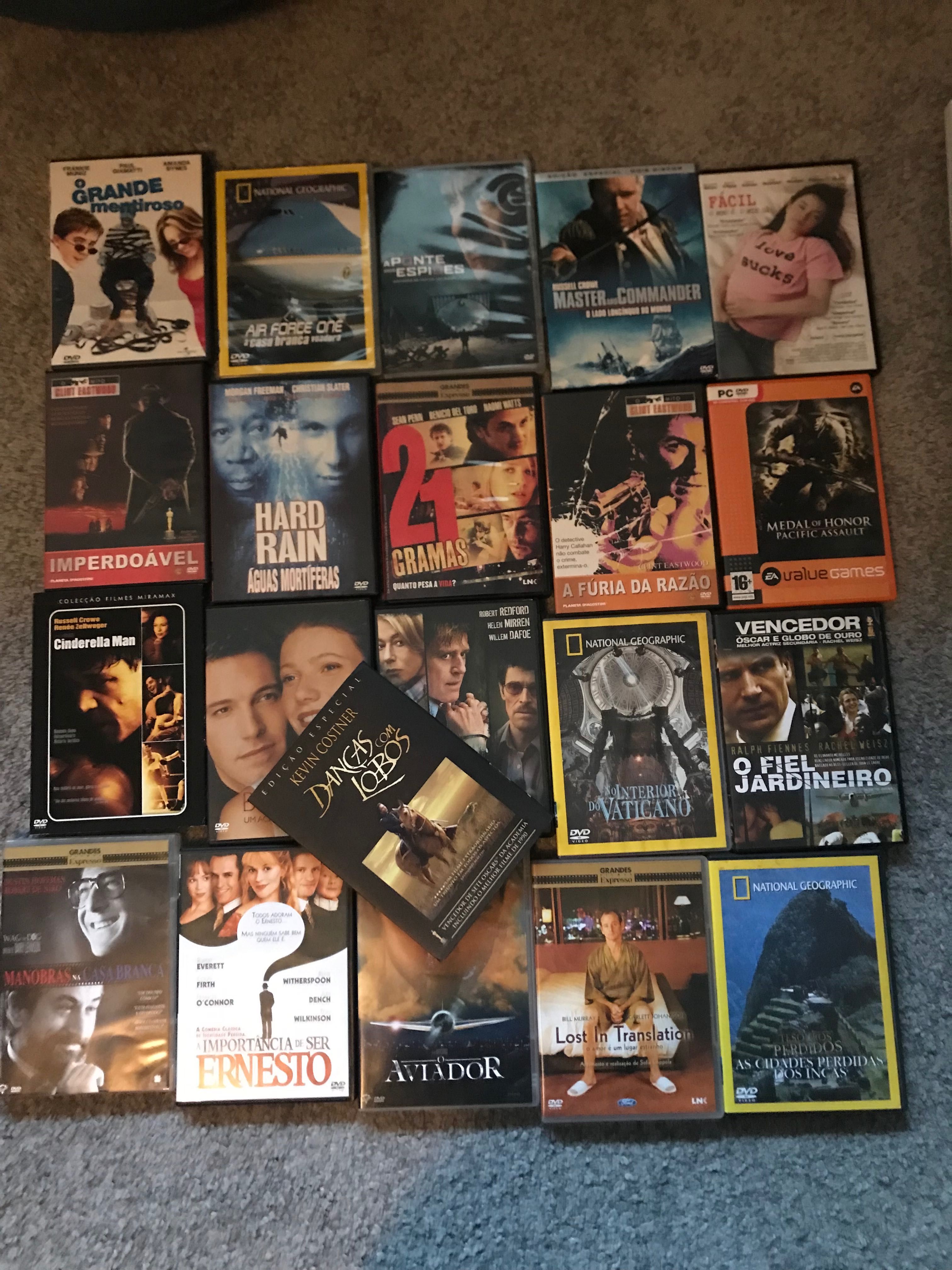 DVD s. em muito bom estado cada 1 por 4 euros Todos por 50
