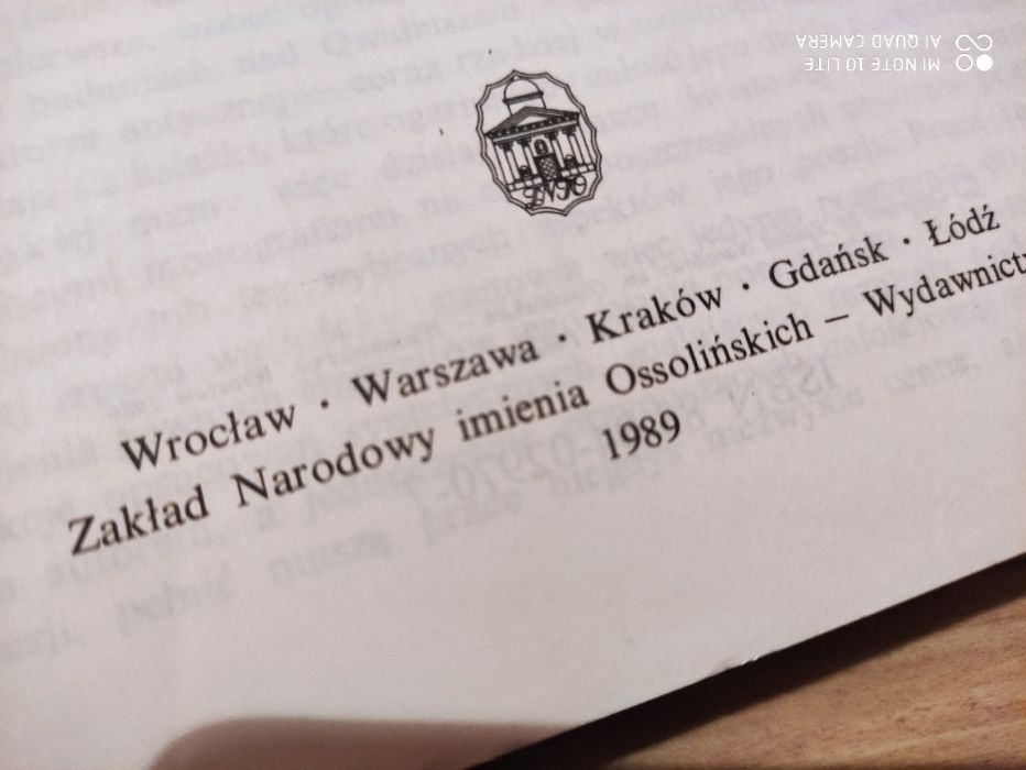 Owidiusz Wergiliusz świat poetycki St. Stabryła Ossolineum