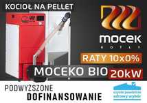 Kocioł na pellet, Moceko 20kW, piec na dotacje czyste powietrze