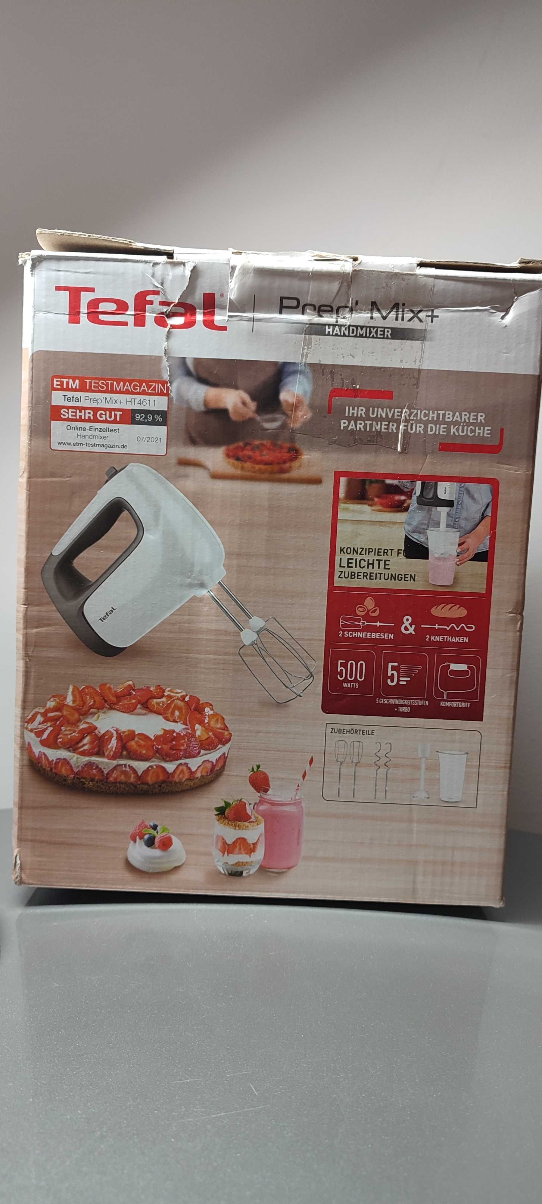 Mikser ręczny Tefal HT461138/ 500 W biały