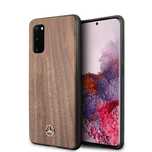 Etui Mercedes Wood Line Orzech Do Samsung Galaxy S20 Brązowe