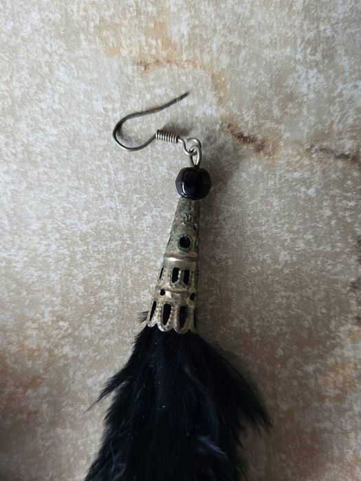 Сережки-пір'я. Ручна робота