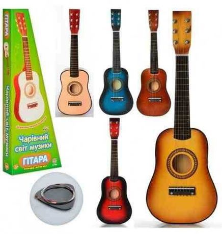 Детская гитара 6 струн игрушечная