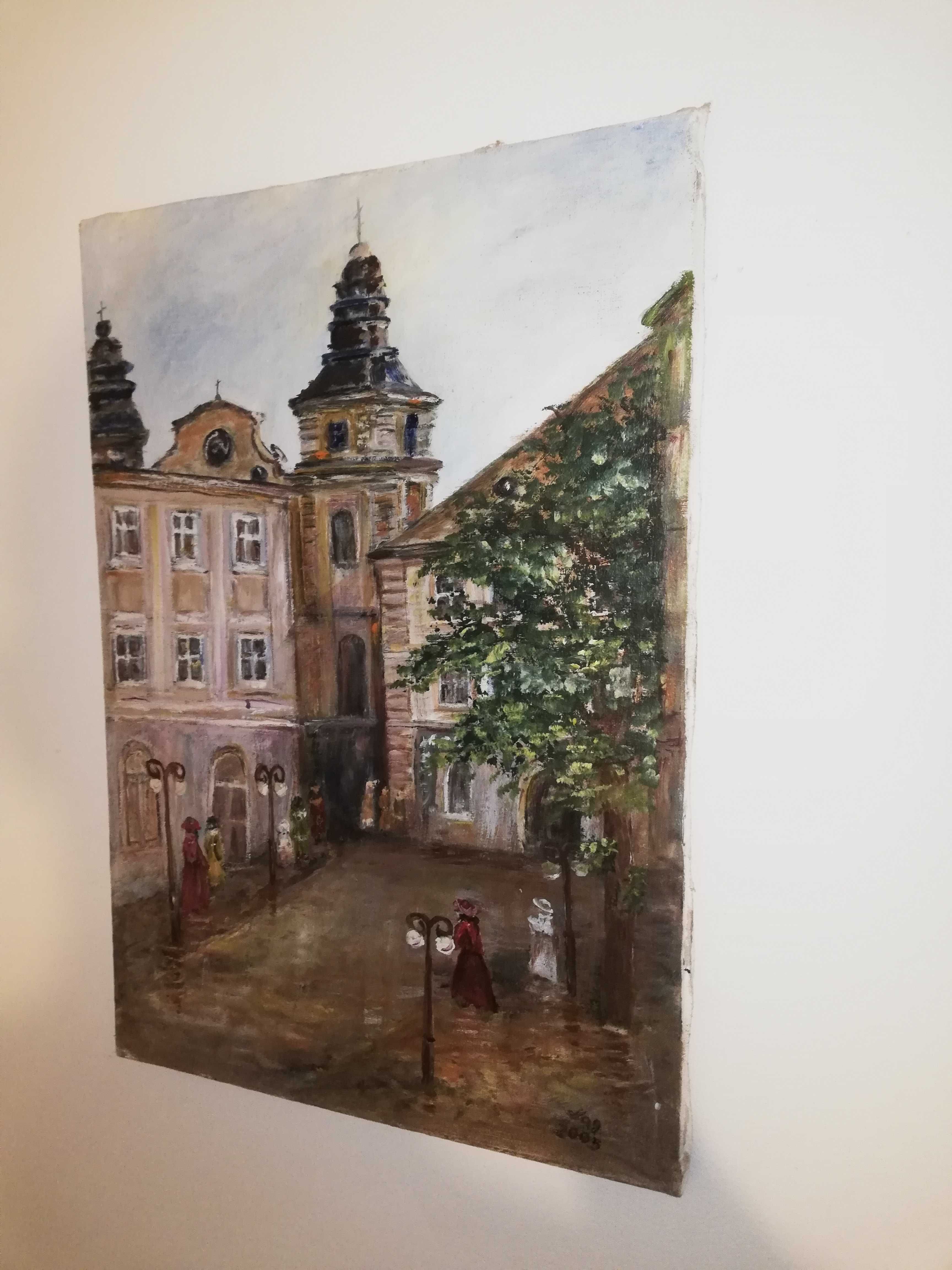 Obraz malowany na płótnie - Rynek w Przemyślu