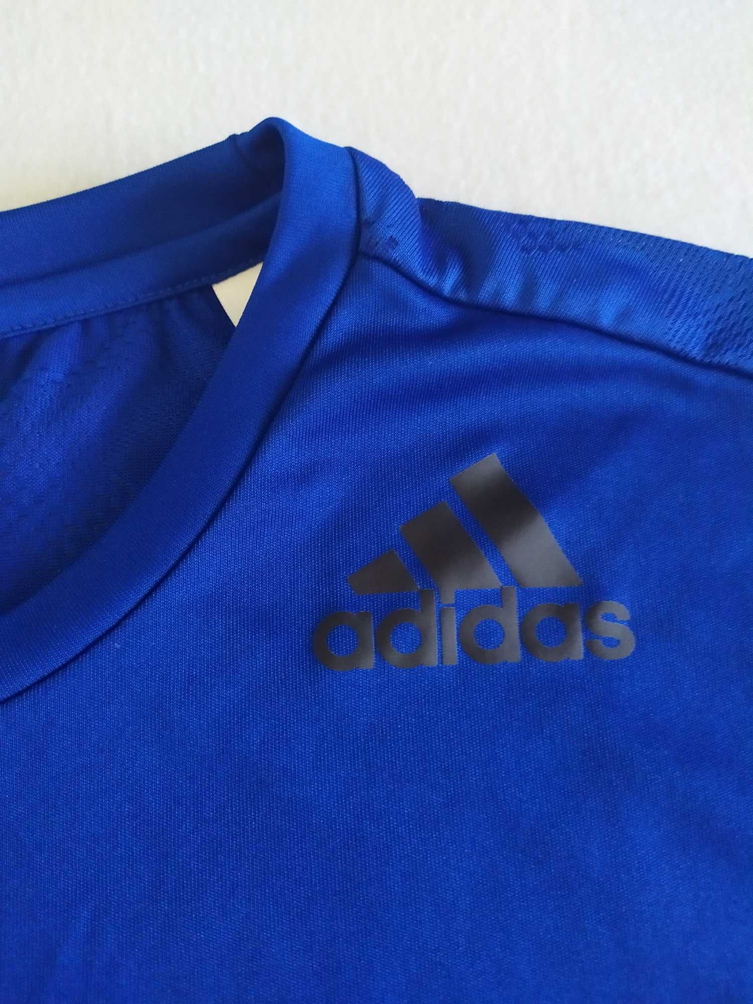 Koszulka chłopięca męska sportowa adidas niebieska granatowa rozmiar s