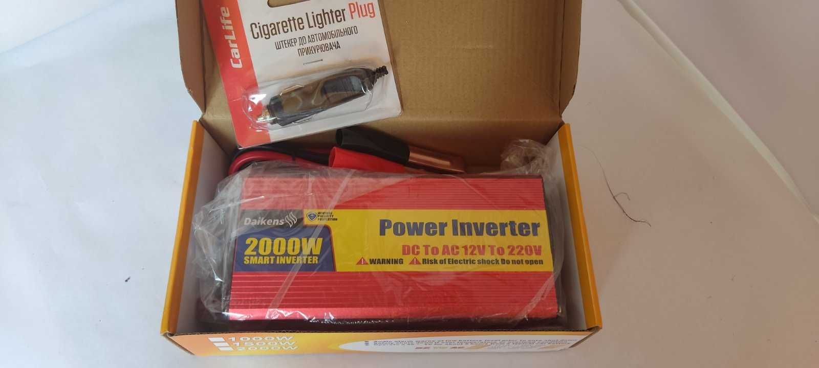 Преобразователь (инвертор) 12V-220V 2000W Red 1000W