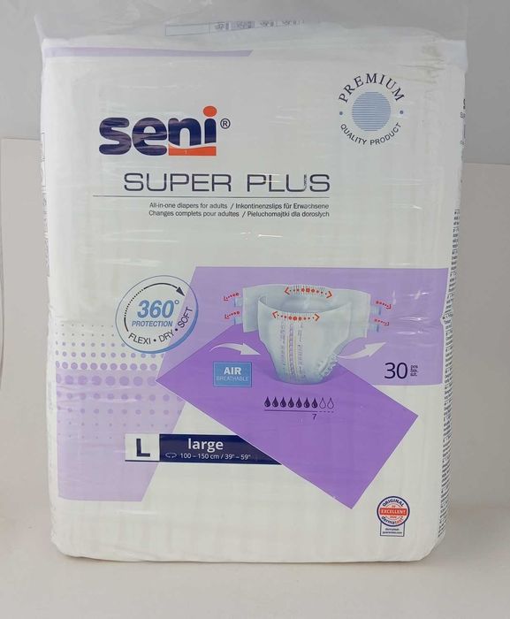 Pieluchomajtki Seni Super Plus L 30szt. - nieotwierane