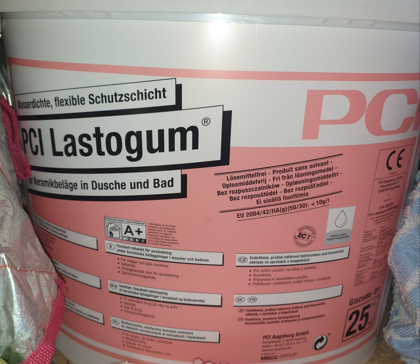 Izolacja gumowa PCI lastogum 25 kg.