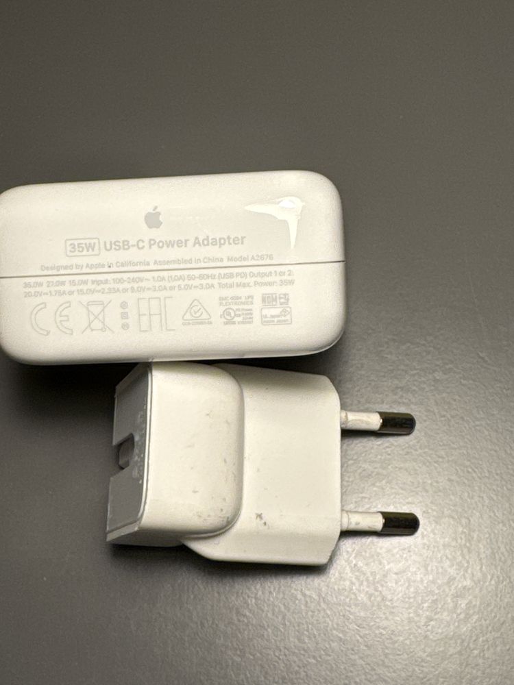 Oryginalny Zasilacz Apple USB‑C o mocy 35 W, plus oryginalny Przewód