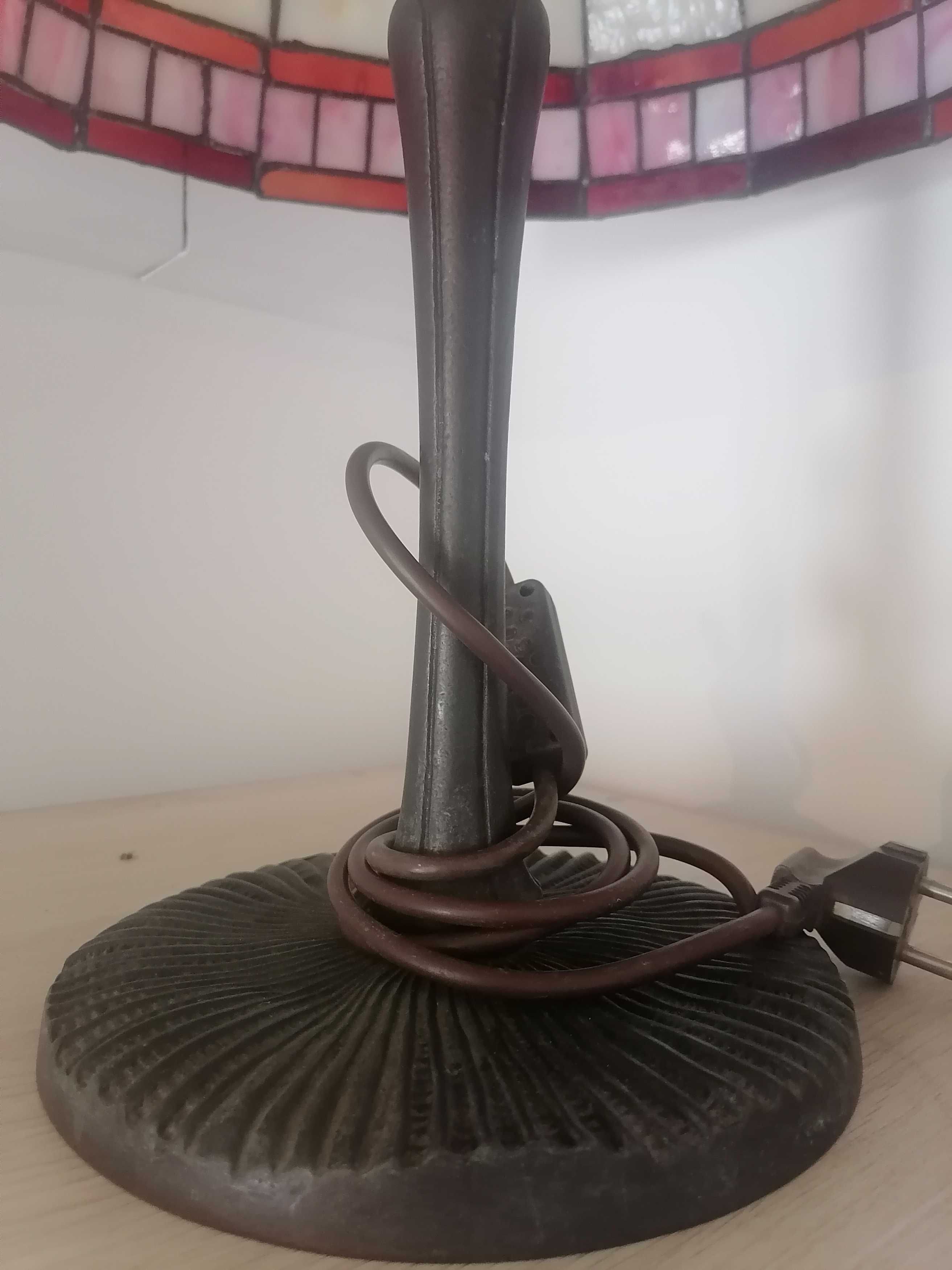 Lampa witrażowa w stylu Tiffany vintage