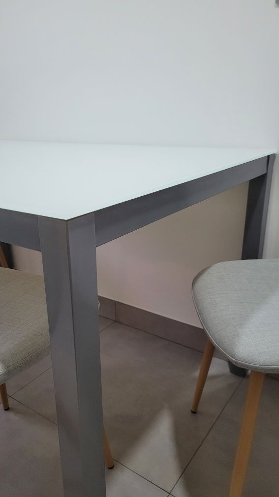 Mesa vidro branco temperado