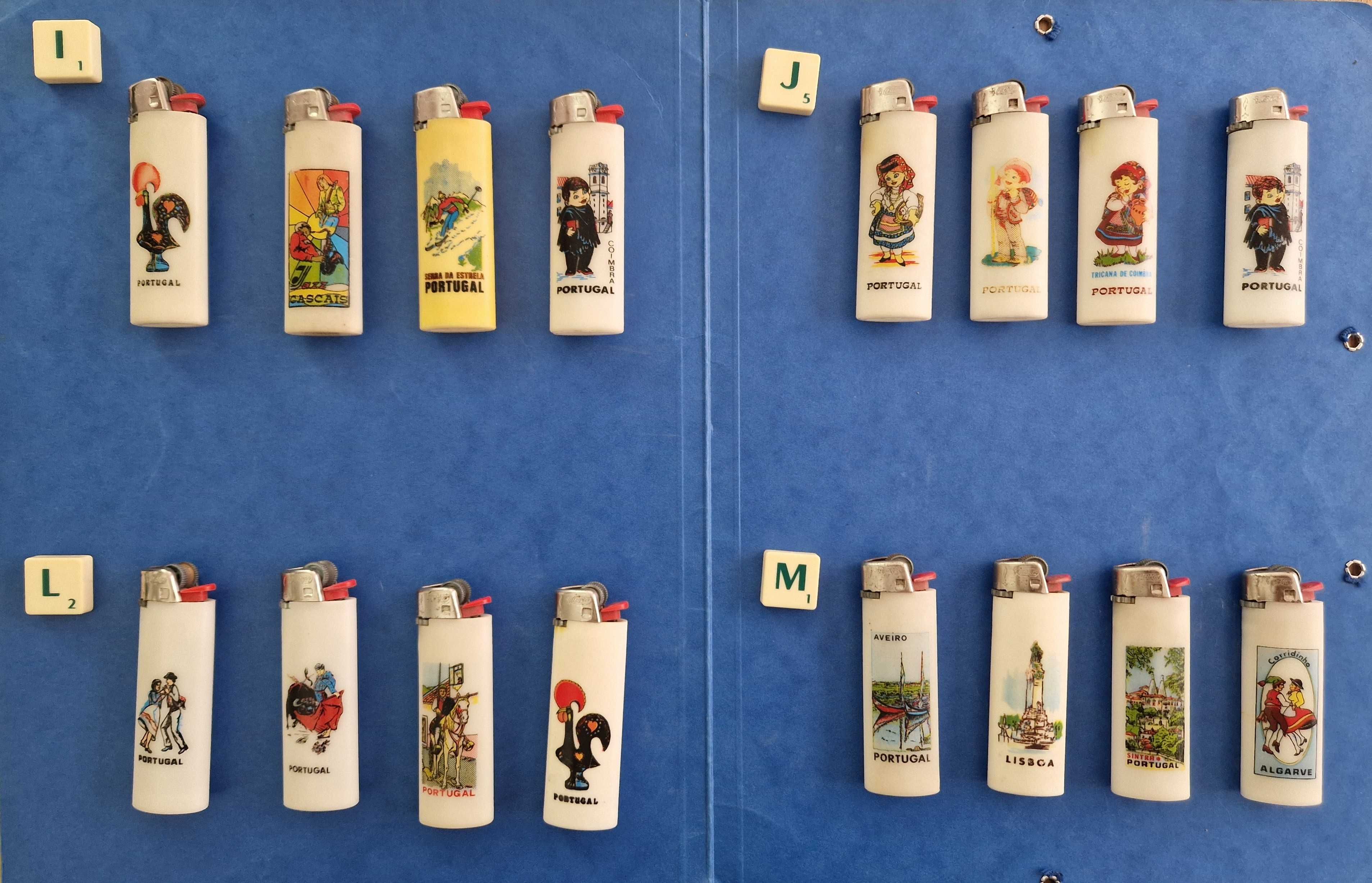 Coleção de isqueiros com temas de Portugal — Lotes A a Q — 5€/lote