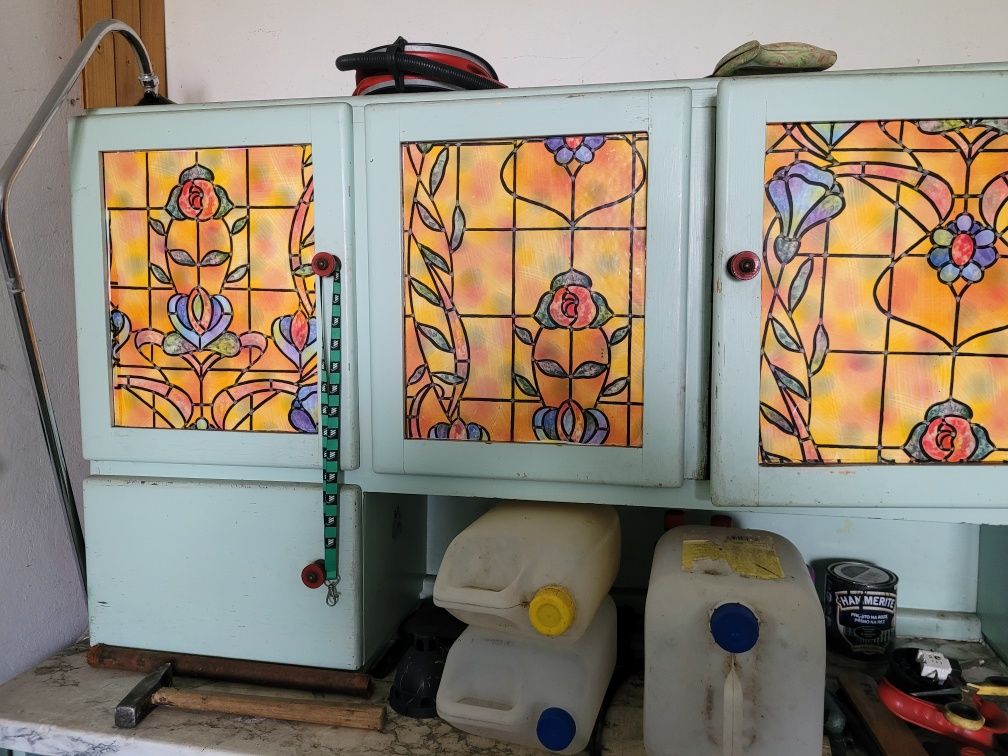Błękitny VINTAGE Kredens