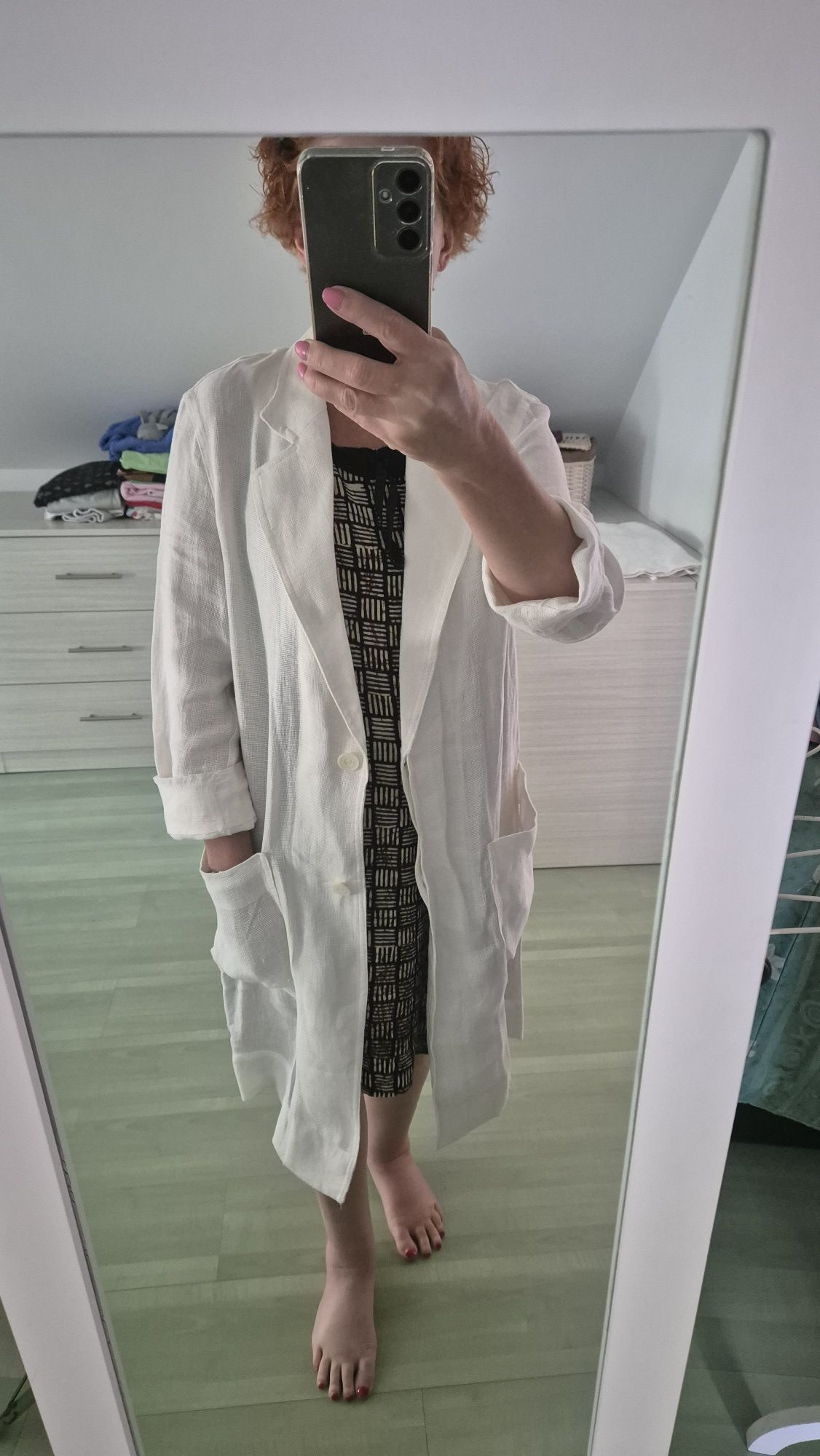 Żakiet lniany Zara XS