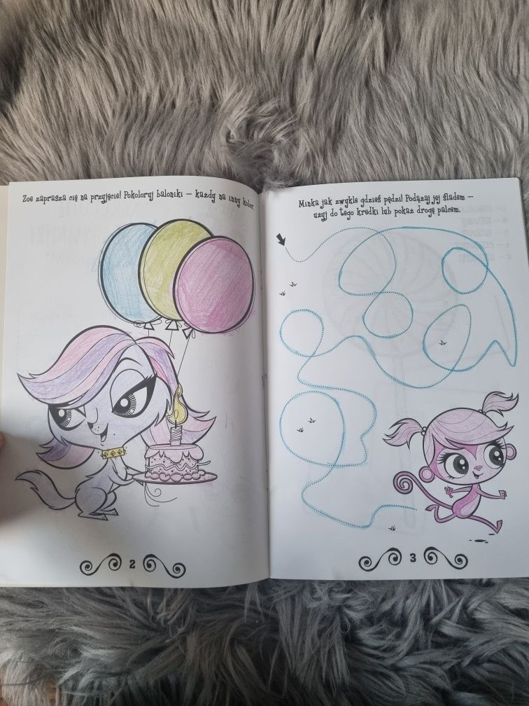 Książeczki z zadaniami dla dzieci littlest pet shop