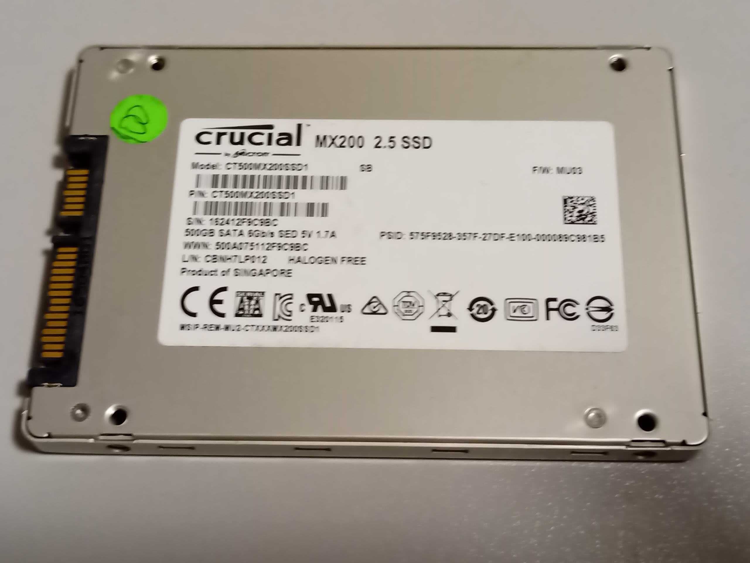 500Gb SSD MLC накопичувач Crucial SATA 2.5" ssd 100%