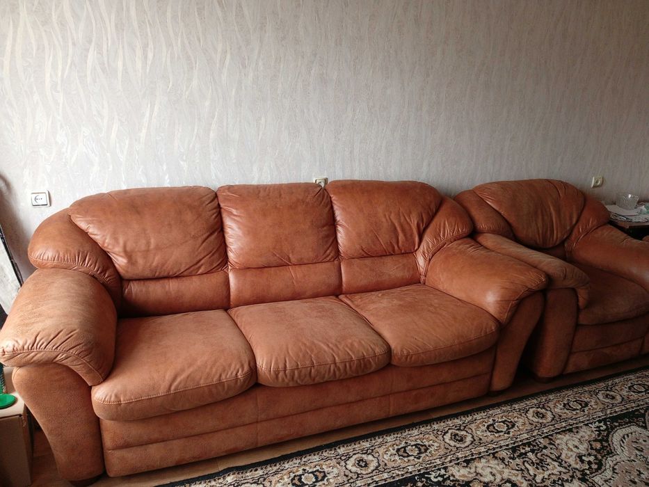 Диван раскладной (французская раскладушка) и 2 кресла