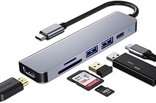 hub usb c adapter multiport 6w1 vv