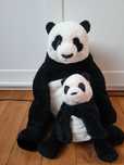 panda duża i mała, zestaw pluszaków panda Ikea